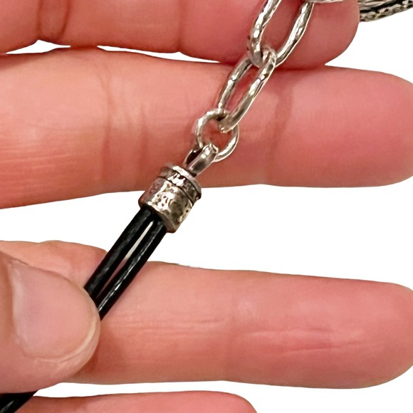 SILPADA Cutout Flower Disk Medallion Pendant Necklace Israel Sterling 925 - Picture 6 of 11